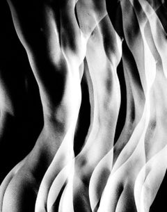 Nudo femminile a esposizione multipla vintage di grande formato, firmato da Jack Mitchell