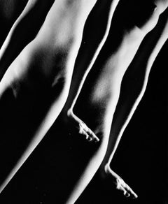 Large format vintage multiple exposure female nude, signed by Jack Mitchell