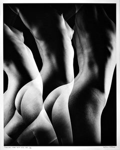 Nudo femminile a esposizione multipla vintage di grande formato, firmato da Jack Mitchell