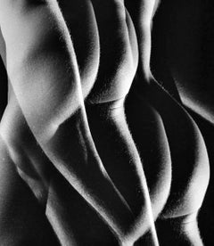 Large format vintage multiple exposure male nude, signed by Jack Mitchell