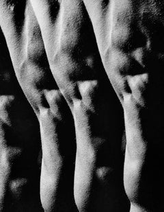 Large format vintage multiple exposure male nude, signed by Jack Mitchell