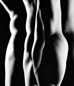 Large format vintage multiple exposure male nude, signed by Jack Mitchell