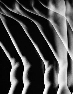 Desnudo masculino de gran formato vintage de exposición múltiple, firmado por Jack Mitchell