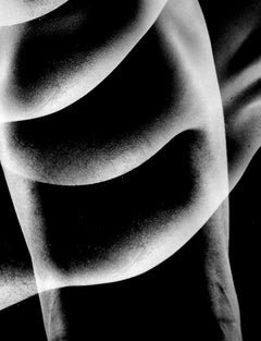 Large format vintage multiple exposure male nude, signed by Jack Mitchell