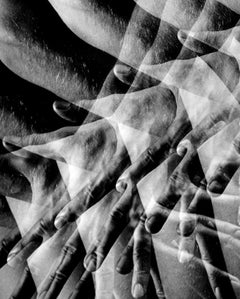 Desnudo masculino de gran formato vintage de exposición múltiple, firmado por Jack Mitchell