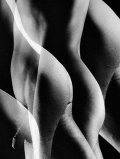 Nudo maschile a esposizione multipla vintage di grande formato, firmato da Jack Mitchell