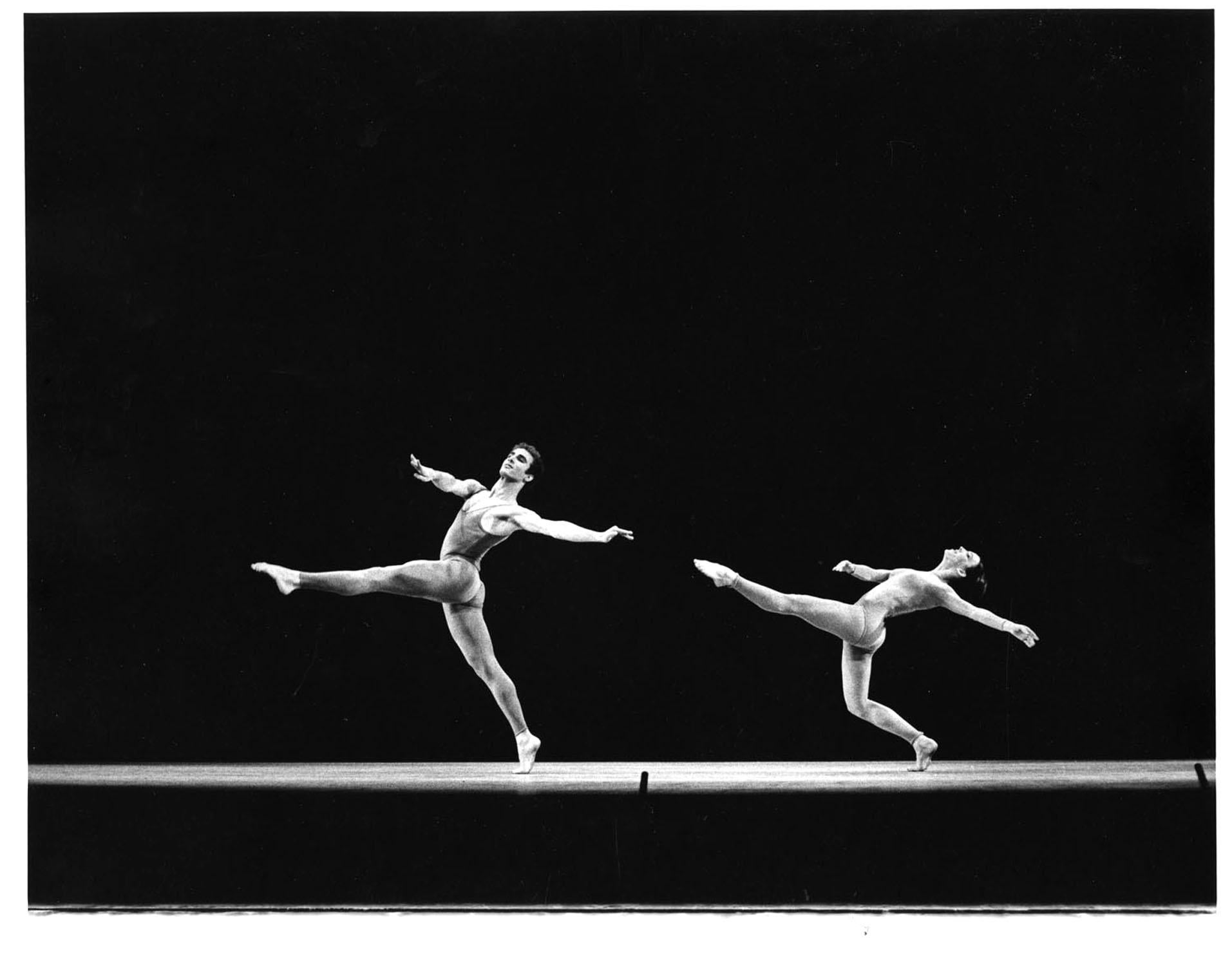 Jack Mitchell Black and White Photograph - Louis Falco, Betty Jones in Jose Limon's 'Choreographic Offering' signed by Jack