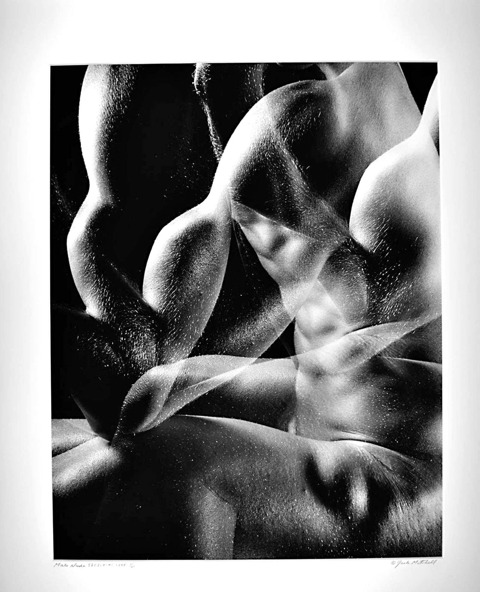 Jack Mitchell Nude Photograph – männlicher Akt aus der Serie Numbered Nudes, signierter Ausstellungsdruck mit mehreren Belichtungen