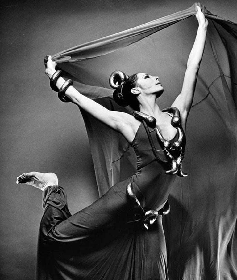 Martha Graham dancer Peggy Lyman in 'Phaedra's Dream' signed exhibition print - Photograph by Jack Mitchell