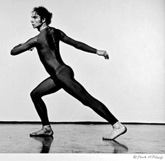 Merce Cunningham performing 'Rebus' at Westbeth, signed by Jack Mitchell