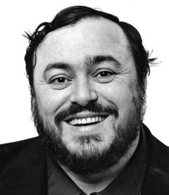 MET Opera Italian Operatic Tenor Luciano Pavarotti, signed by Jack Mitchell