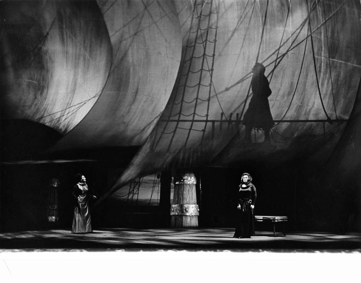 Jack Mitchell Black and White Photograph - Mignon Dunn, Birgit Nilsson in 'Tristan und Isolde' at the Metropolitan Opera