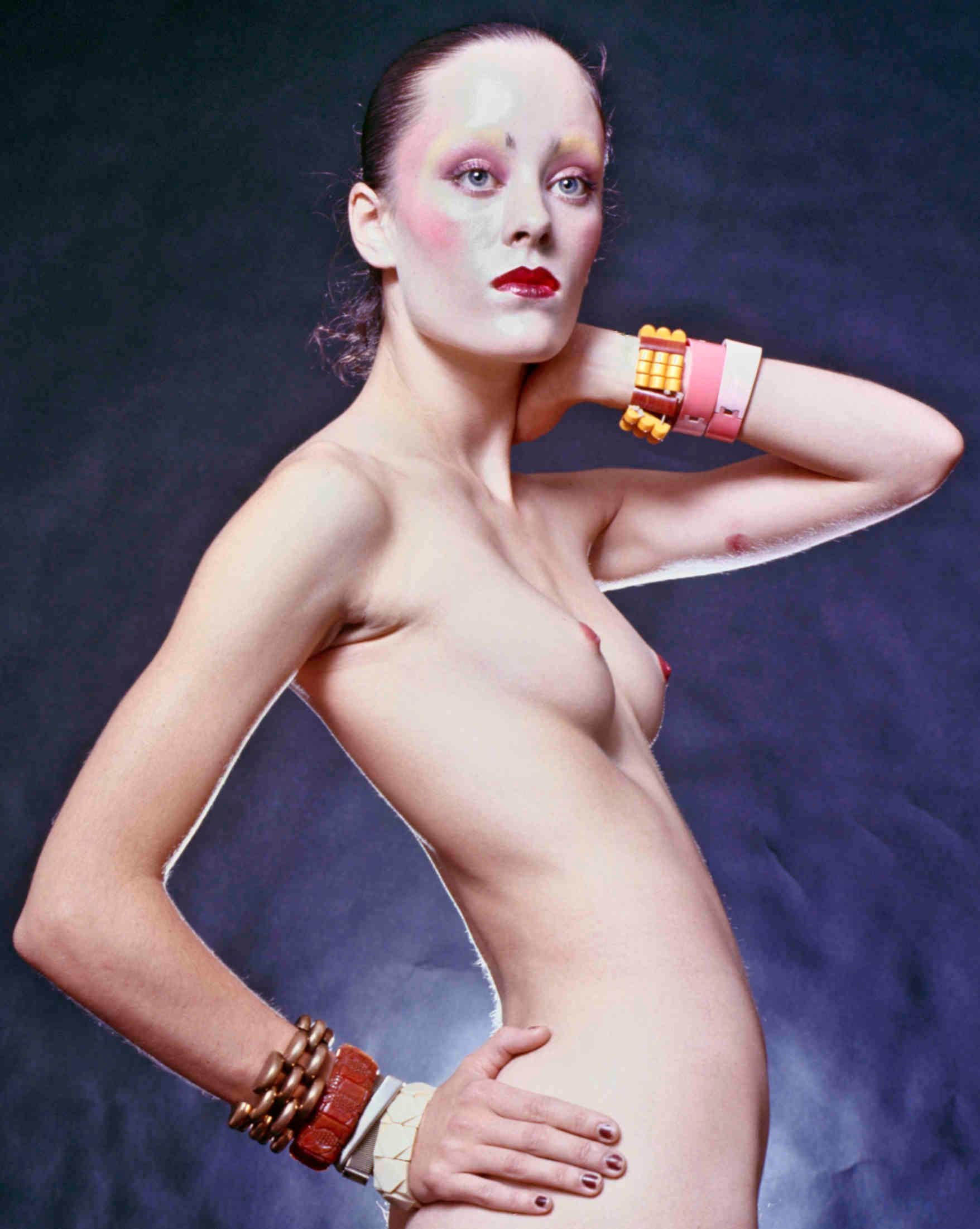 Model & Andy Warhol Superstar Jane Forth photographed nude for Vogue - Photograph by Jack Mitchell