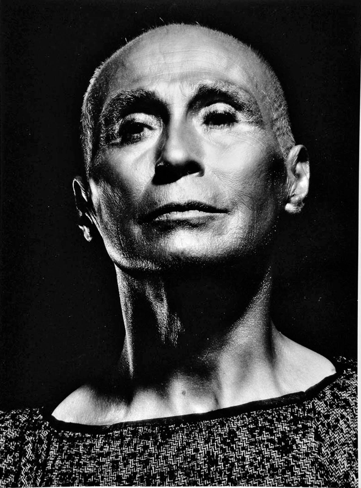 Jack Mitchell Black and White Photograph - Modern dancer and choreographer Jose Limon in silver face makeup for ‘Legend'