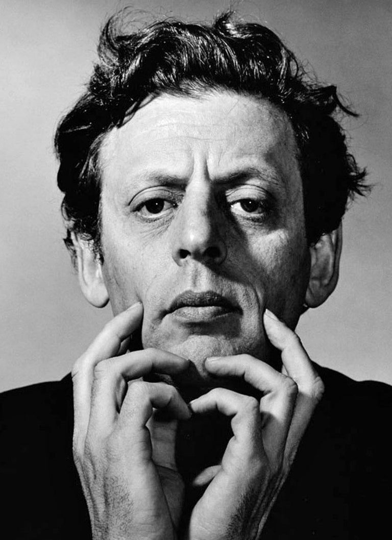 Musician/Composer Philip Glass iconic studio portrait, signed exhibition print - Photograph by Jack Mitchell