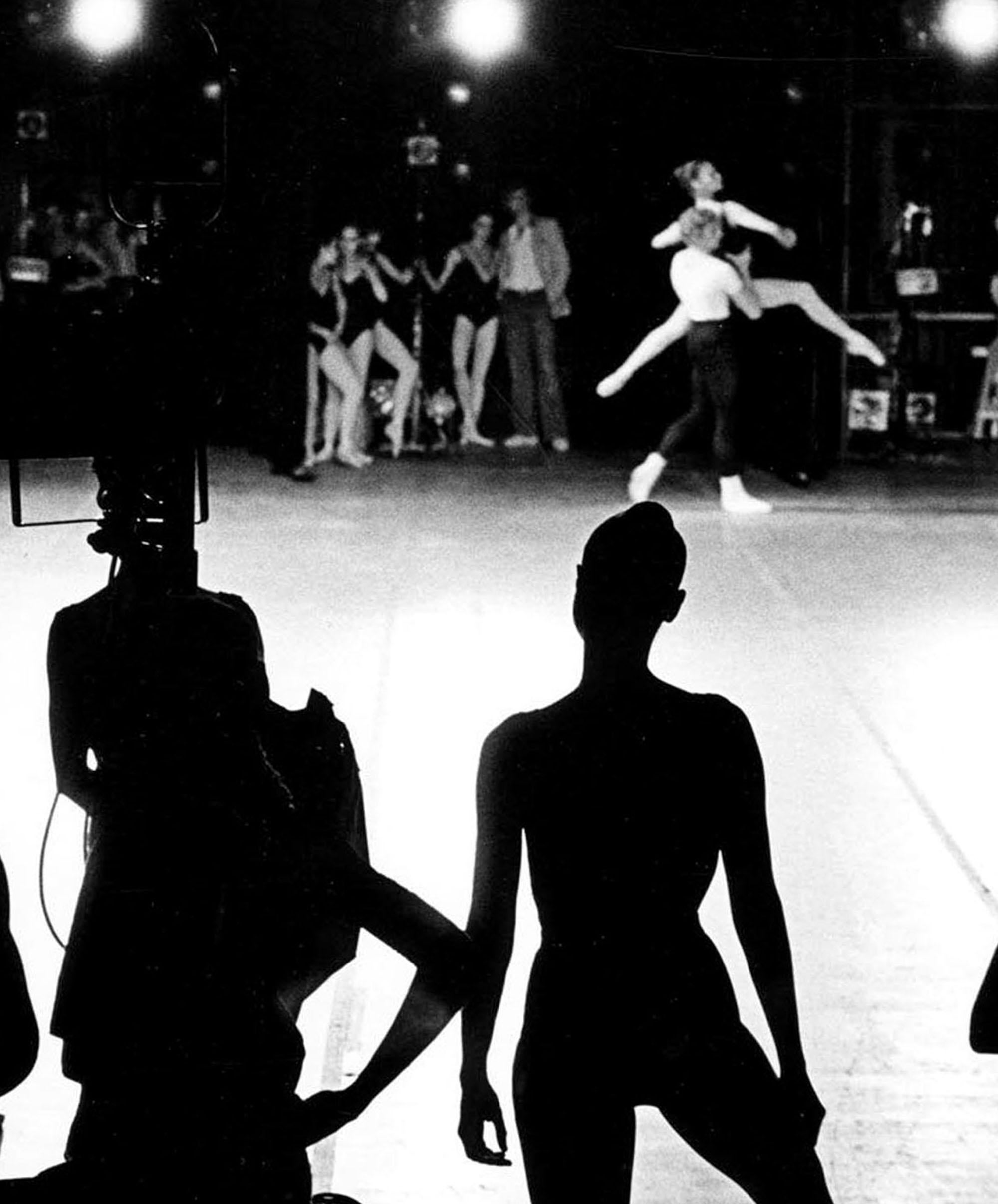 New York City Ballet Performing, Backstage Silhouette  - Photograph by Jack Mitchell