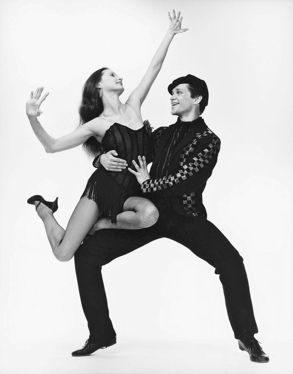 Jack Mitchell Black and White Photograph - New York City Ballet principal dancers Suzanne Farrell and Joseph Duell 