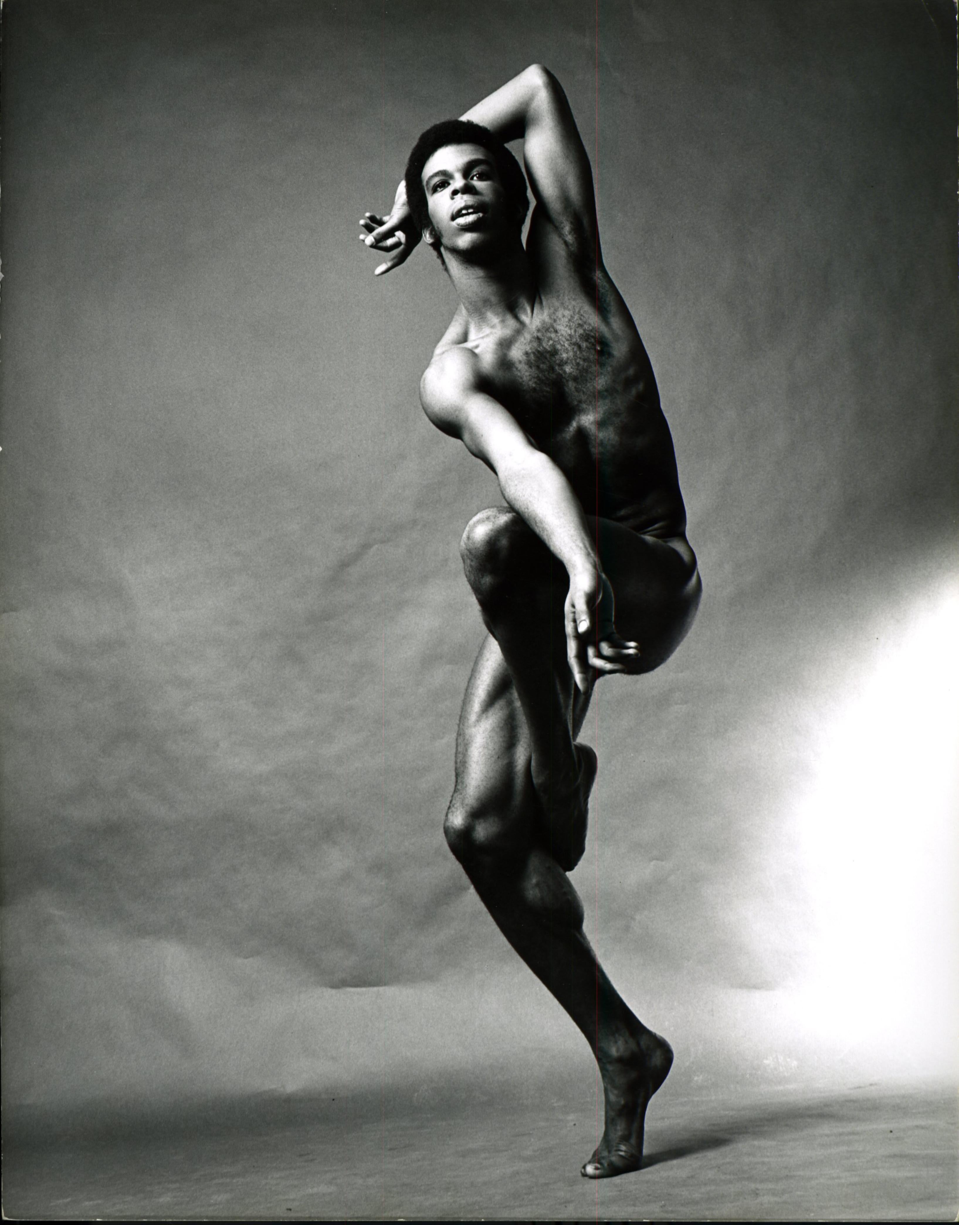 Jack Mitchell Black and White Photograph - Nude portrait study of ballet dancer Christian Holder for 'After Dark' magazine