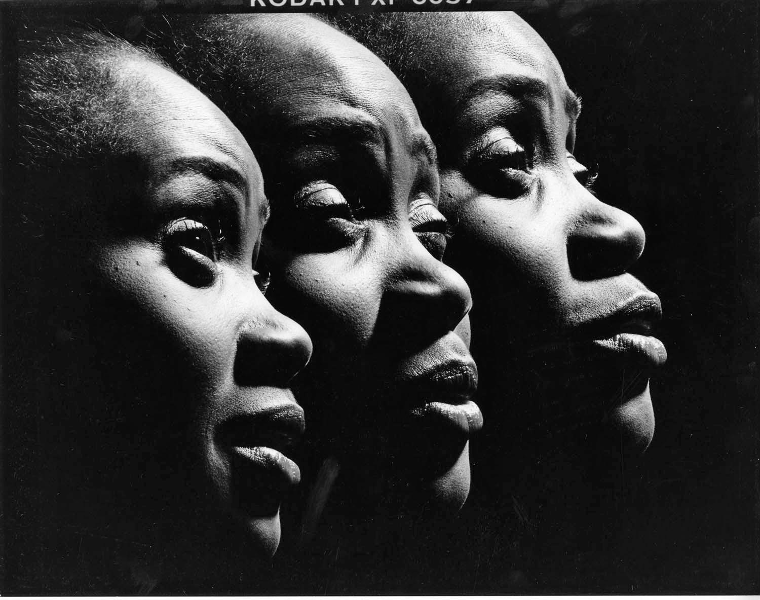 Jack Mitchell Black and White Photograph - Opera singer Barbara Hendricks performing, Multiple Exposure