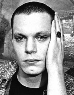 Painter Stephen Mueller in his Manhattan Studio, signed by Jack Mitchell