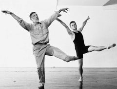 Paul Taylor and Mikhail Baryshnikov rehearsing 'Aureole' signed by Jack Mitchell