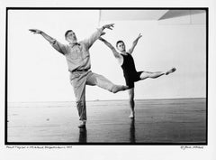 Paul Taylor and Mikhail Baryshnikov rehearsing 'Aureole' signed by Jack Mitchell