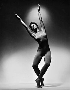 Paul Taylor dancer Mary Cochran performing, signed by Jack Mitchell