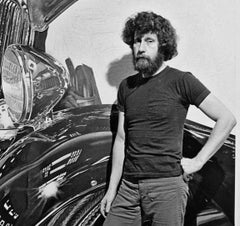 Photorealist painter Tom Blackwell in his Manhattan studio with new work