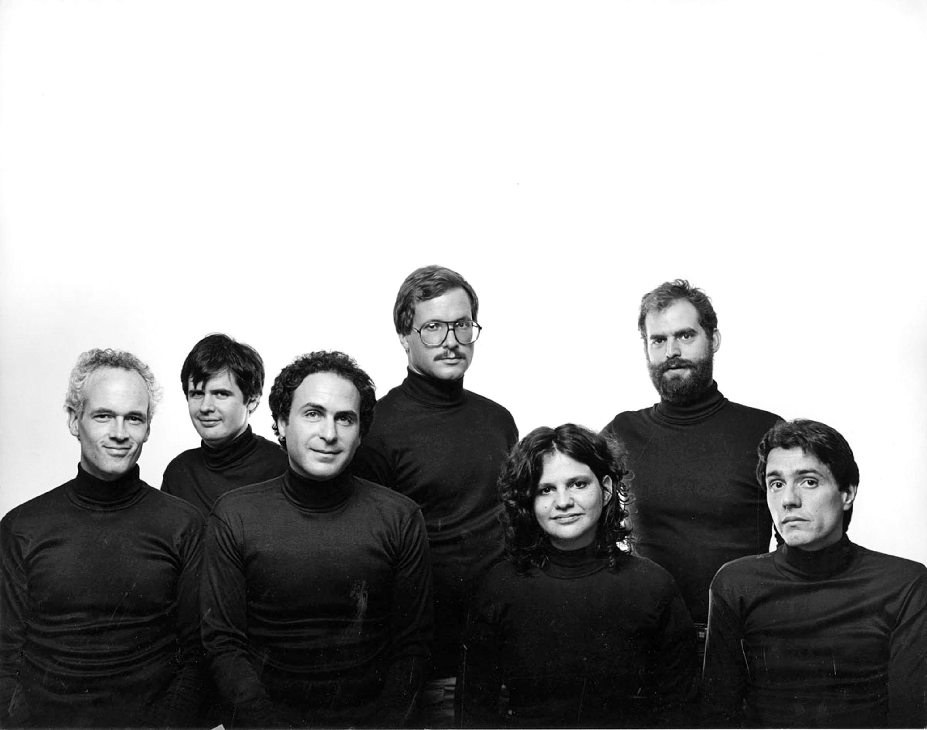 Jack Mitchell Black and White Photograph -  Playwrights Reynolds, Durang, Lapine, Tally, Wasserstein, Finn, and Inaurato