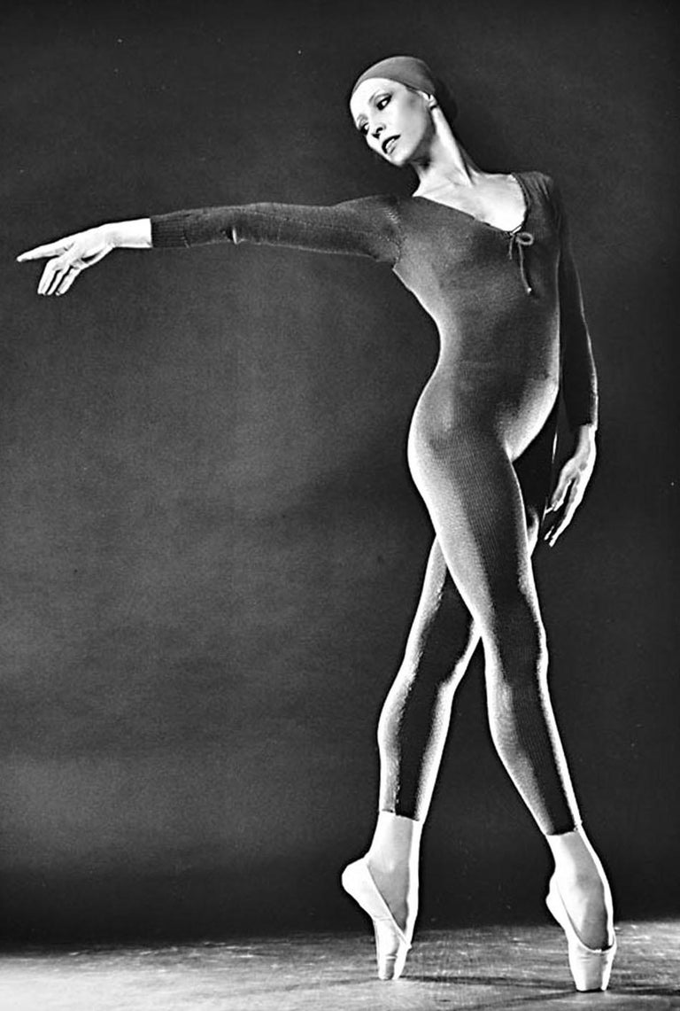 Prima Ballerina & Choreographer Natalia Makarova, signed exhibition print - Photograph by Jack Mitchell