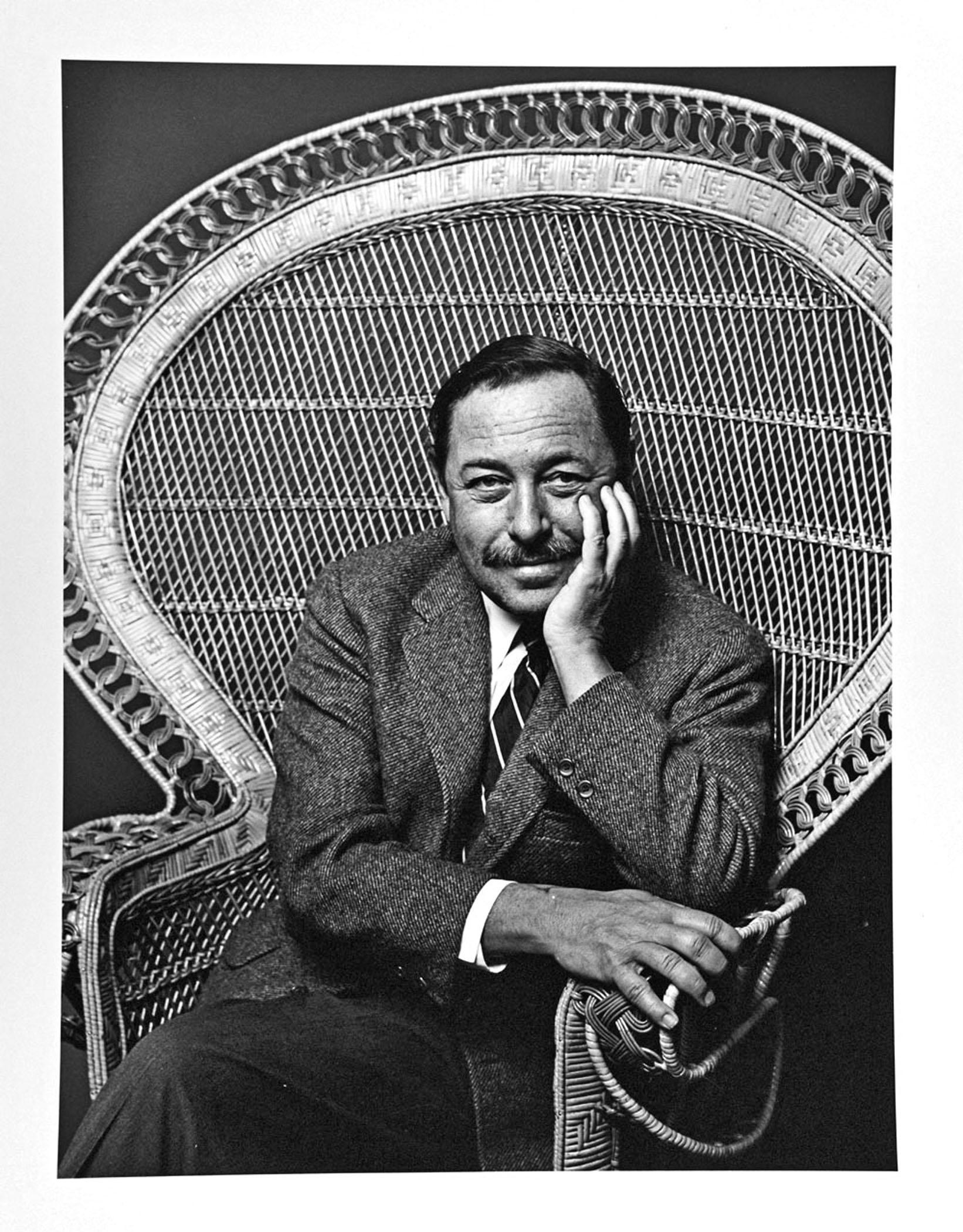 Jack Mitchell Black and White Photograph - Pulitzer prize-winning playwright Tennessee Williams