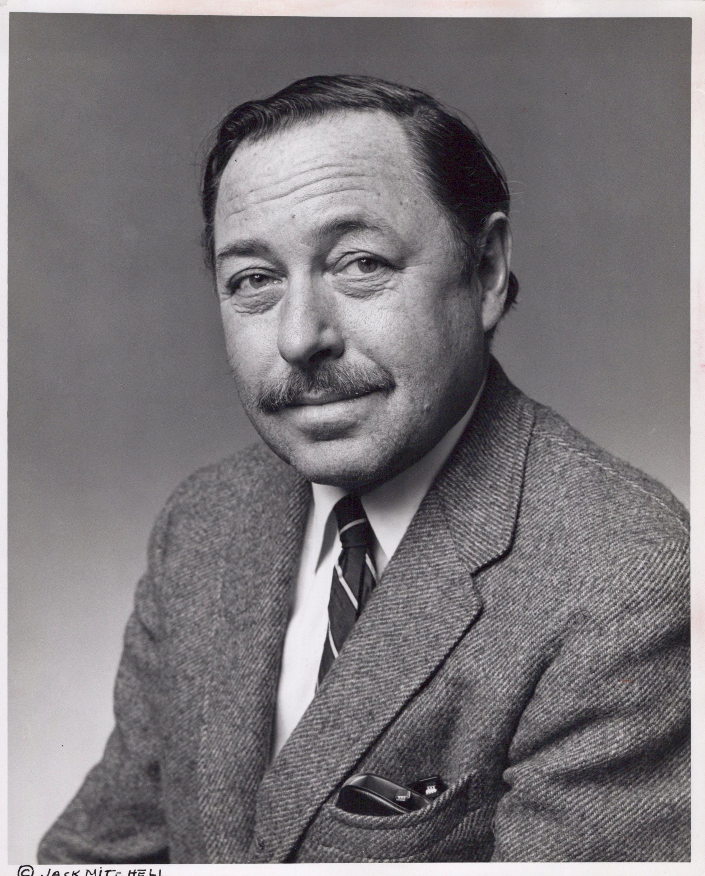 Jack Mitchell Black and White Photograph - Pulitzer prize-winning playwright Tennessee Williams