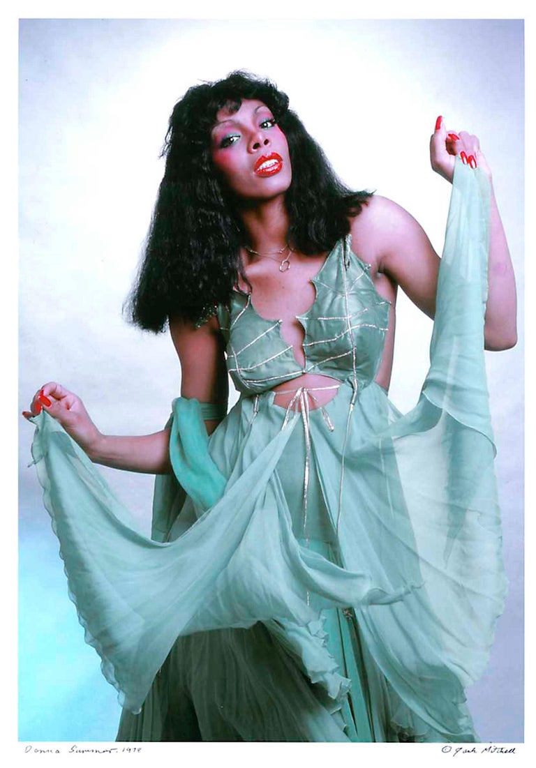 This a photograph of Queen of Disco singer/songwriter Donna Summer, taken for an 'After Dark' magazine cover story, this was one of Jack's favorites. This was printed in 2010 when work began on restoring and printing Jack Mitchell's best color work,