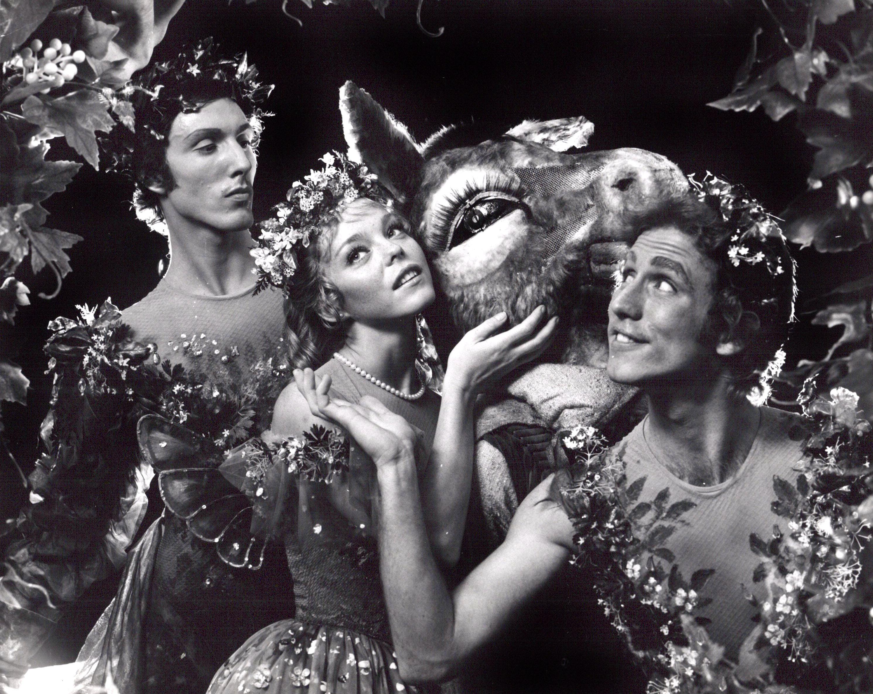 Jack Mitchell Black and White Photograph - Rebecca Wright,  Burton Taylor & Russell Sultzbach in Joffrey Ballet's 'Dream'