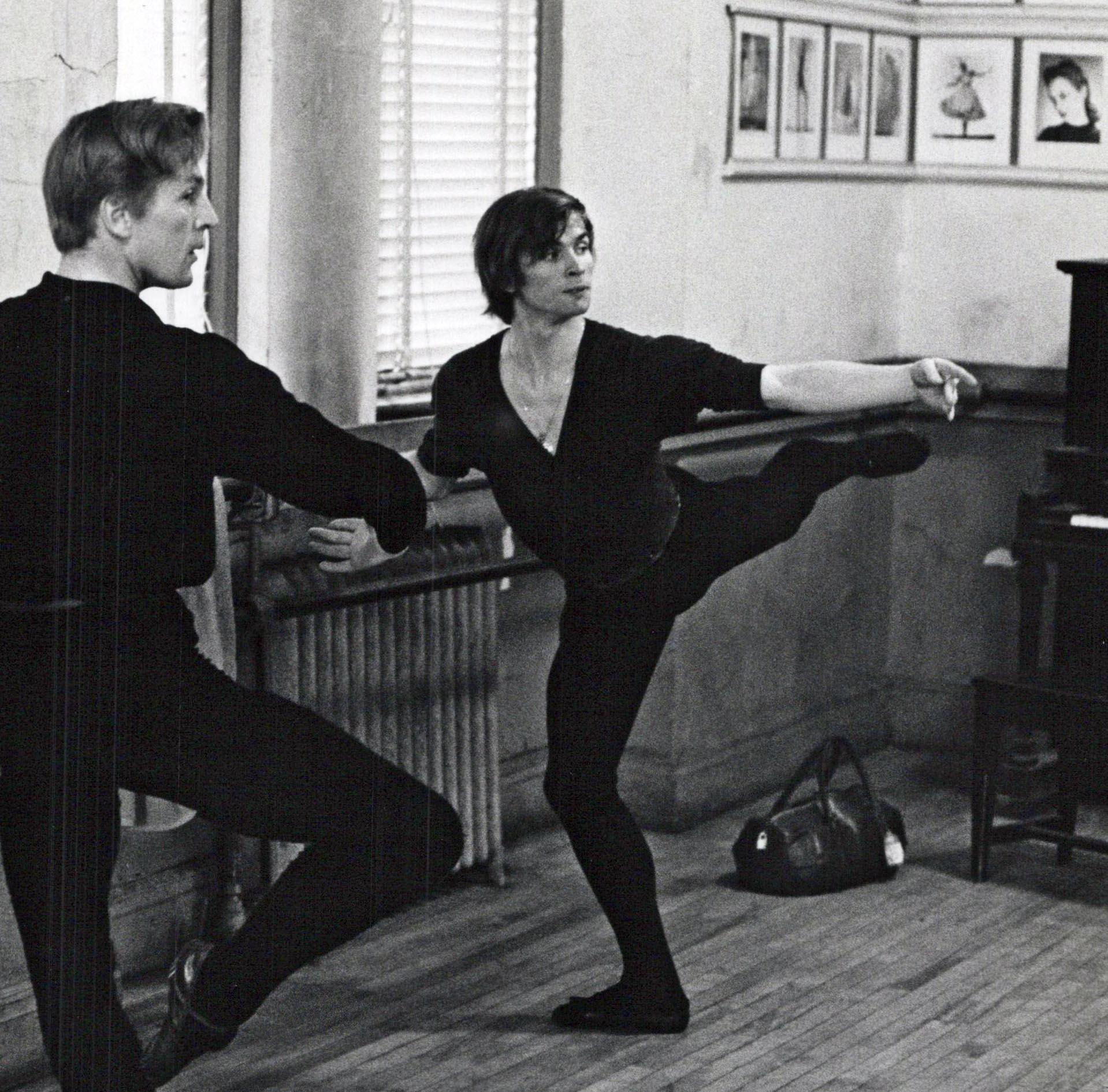 Rudolf Nureyev and Erik Bruhn rehearsing in NYC - Photograph by Jack Mitchell