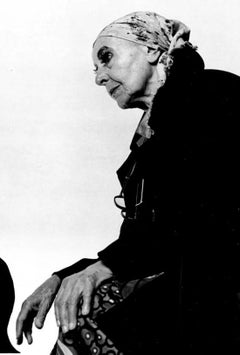 Sculptor Louise Nevelson in her NYC studio