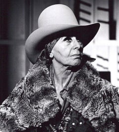 Sculptor Louise Nevelson photographed in her New York City studio