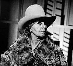Sculptor Louise Nevelson photographed in her NYC studio signed by Jack Mitchell