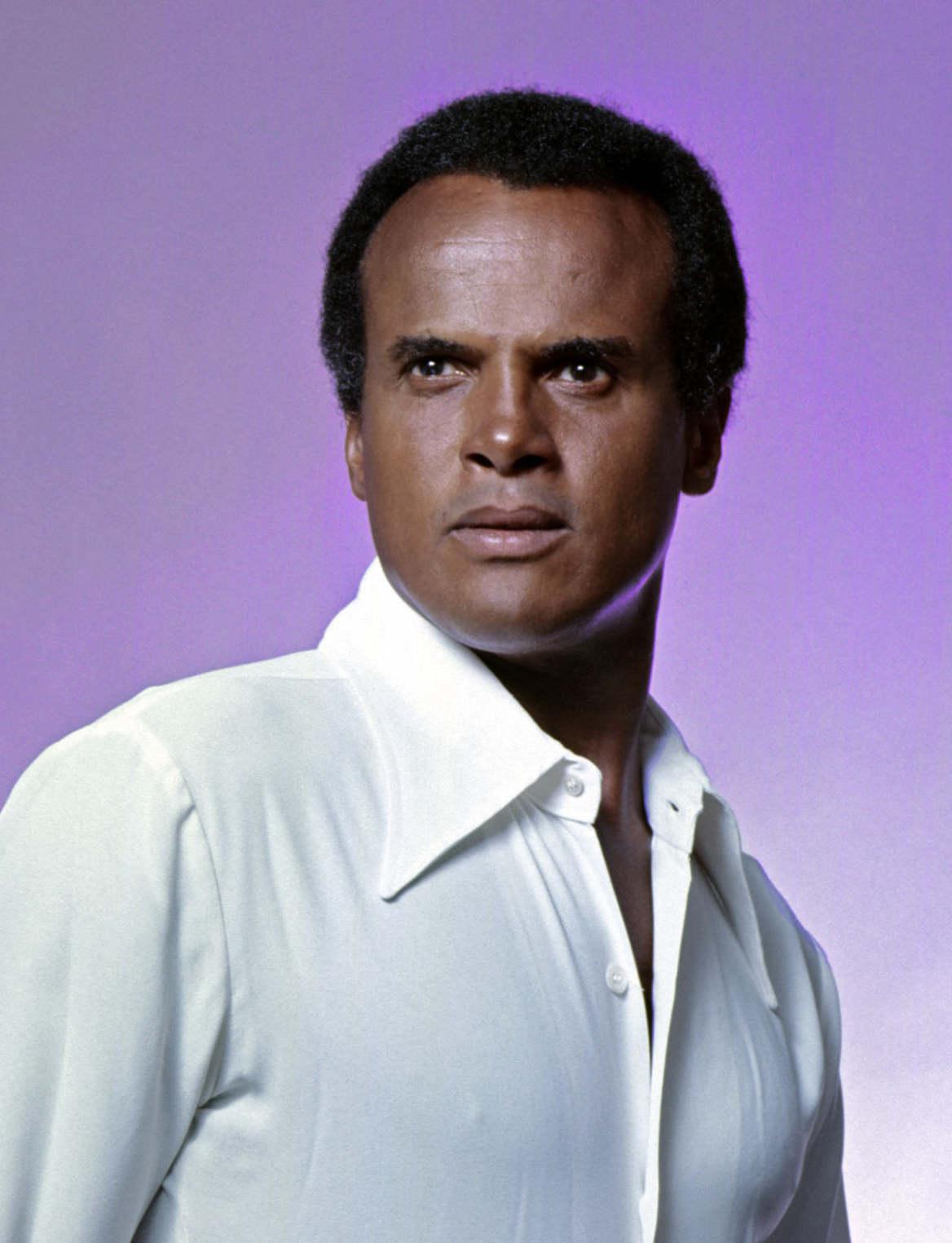Singer Harry Belafonte, ikonisches Porträt, Farbe 17 x 22 Zoll