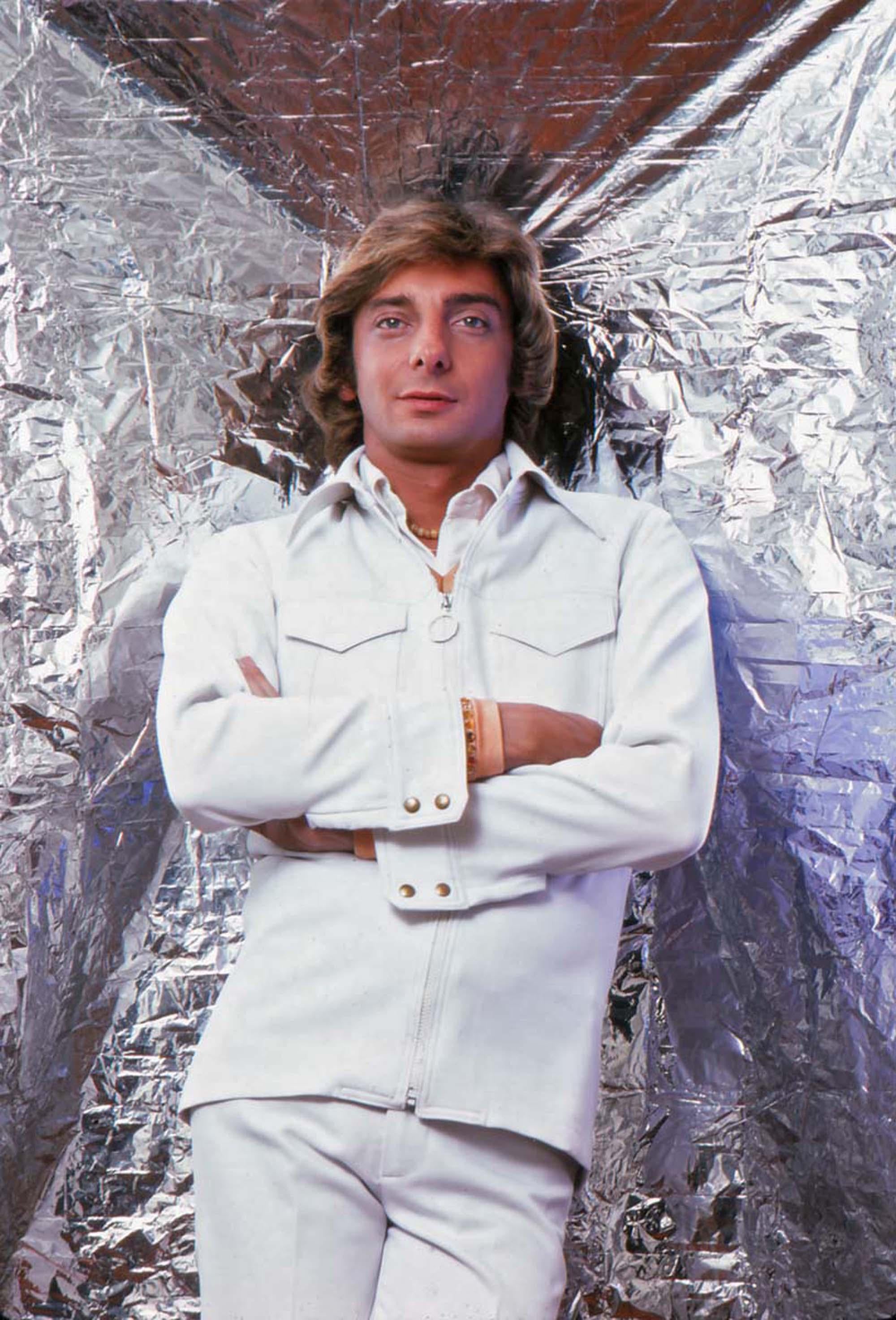 Jack Mitchell Color Photograph - Singer/songwriter Barry Manilow  'After Dark' magazine Cover Shot 