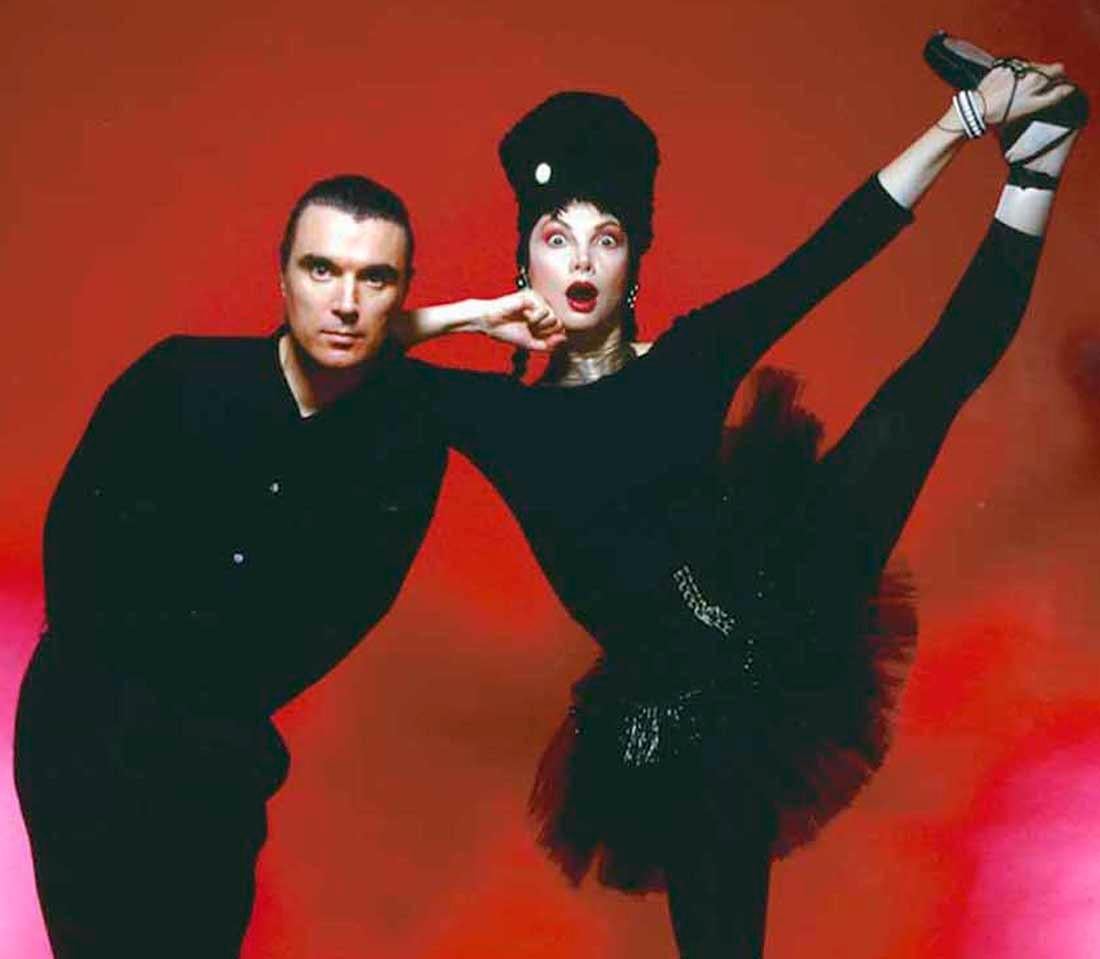 Singer/songwriter David Byrne & dancer/choreographer Toni Basil, signed by Jack - Photograph by Jack Mitchell