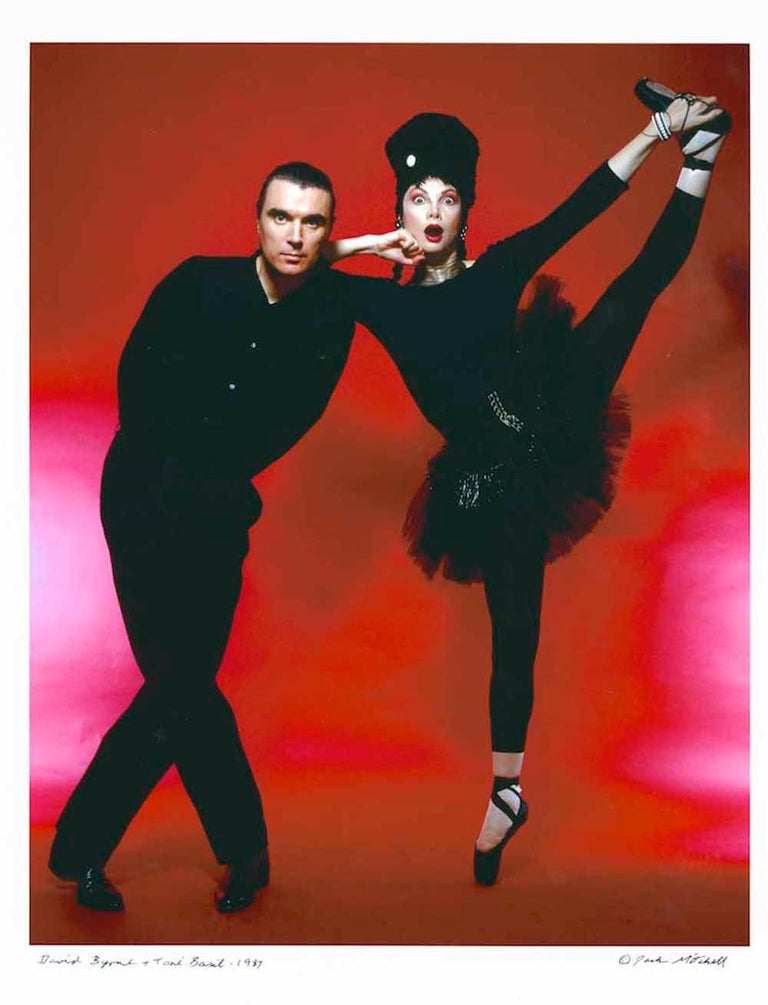 Jack Mitchell Portrait Photograph - Singer/songwriter David Byrne & dancer/choreographer Toni Basil, signed by Jack