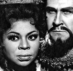 Il soprano Martina Arroyo e il baritono Sherrill Milne nel "Macbeth" del MET Opera