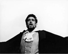 Vintage Spanish tenor Placido Domingo performing at the MET, signed by Jack Mitchell
