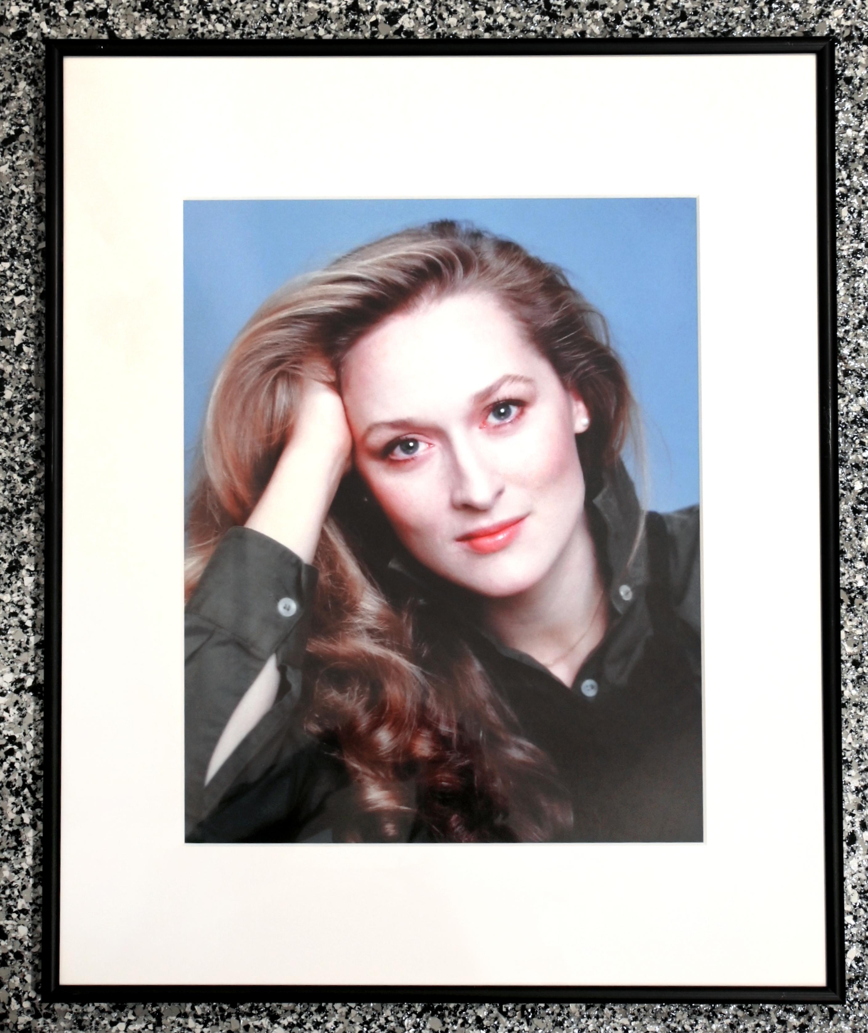 Portrait Photograph Jack Mitchell - Vente spéciale encadrée Meryl Streep Color portrait imprimé pigmentaire d'archives