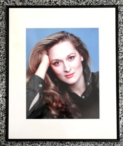 Vente spéciale encadrée Meryl Streep Color portrait imprimé pigmentaire d'archives