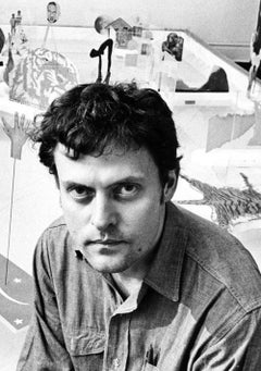 Swedish Multimedia artist Oyvind Fahlstrom, Signed by Jack Mitchell