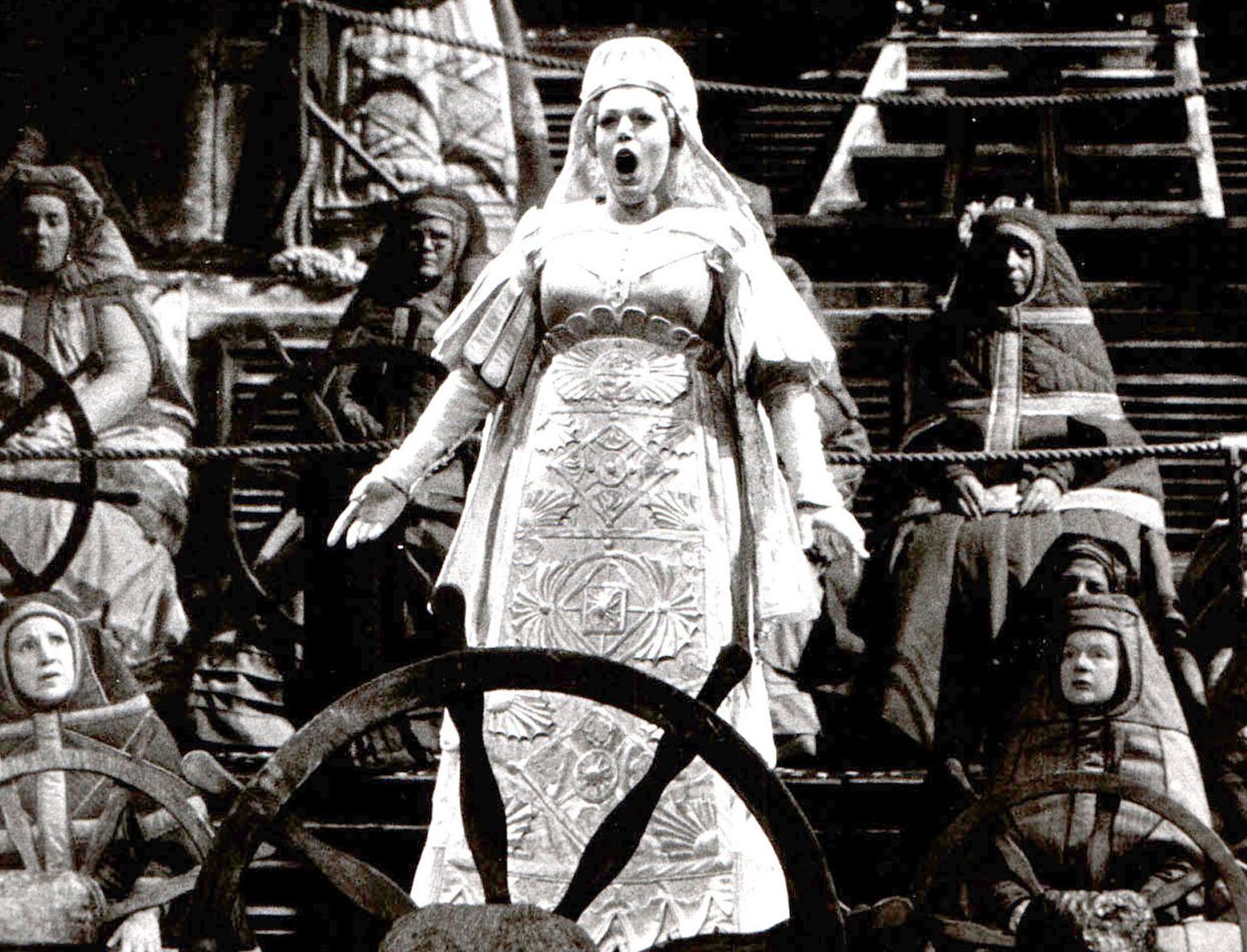 Teresa Kubiak in the Metropolitan Opera production of 'The Flying Dutchman' - Photograph by Jack Mitchell