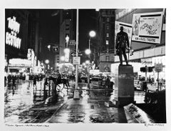 Vintage  Times Square on Christmas Night 1965, signed by Jack Mitchell