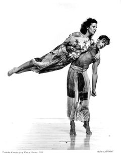 Retro  Trisha Brown and Lance Grier performing 'Set and Reset' signed by Jack Mitchell